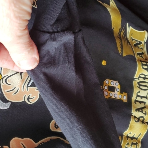 Popeye the Sailor man black LS Tee shirt size Small - Picture 5 of 7